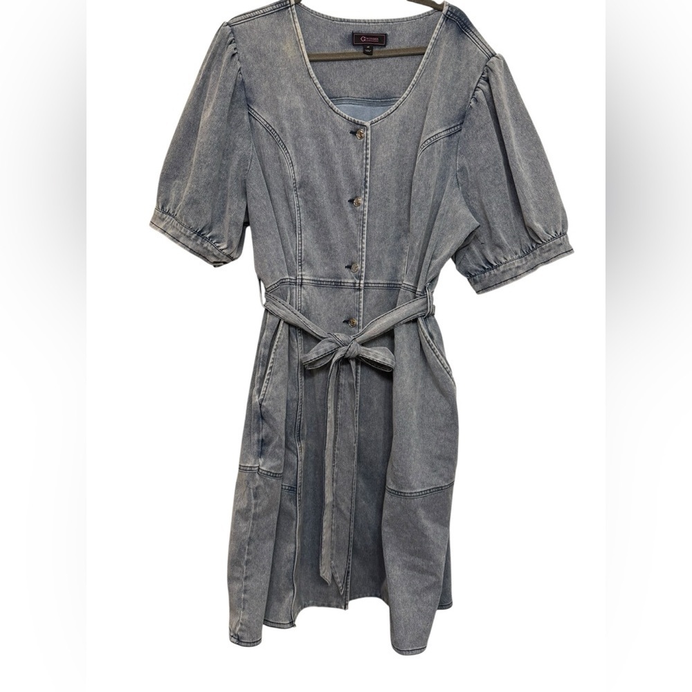 C Wonder by Christian Siriano Stretch Denim Dress - Picture 3 of 8
